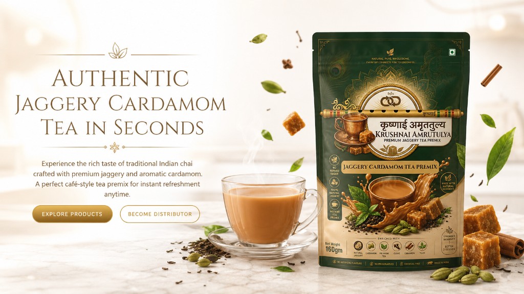 Rich Jaggery Basundi Tea Premix promotional banner