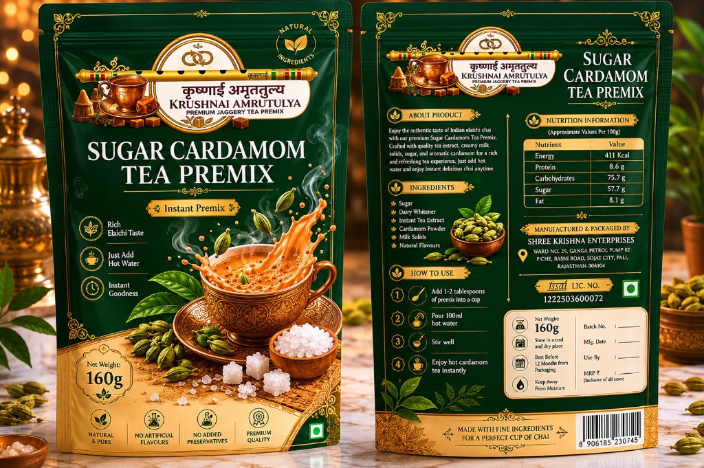 Sugar Cardamom Tea Premix